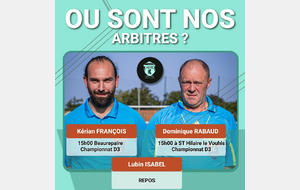 Où sont nos arbitres?